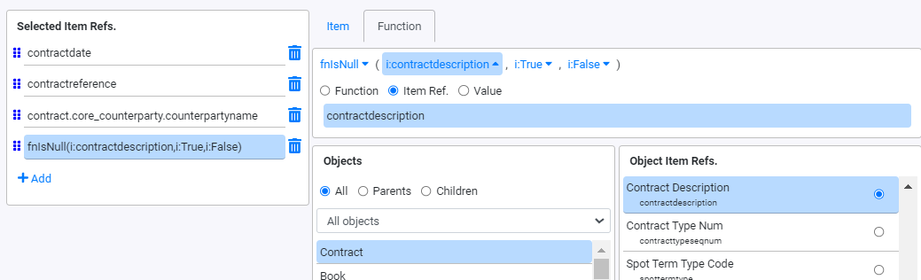 API Guide API Requests fnIsNull Contractdescription