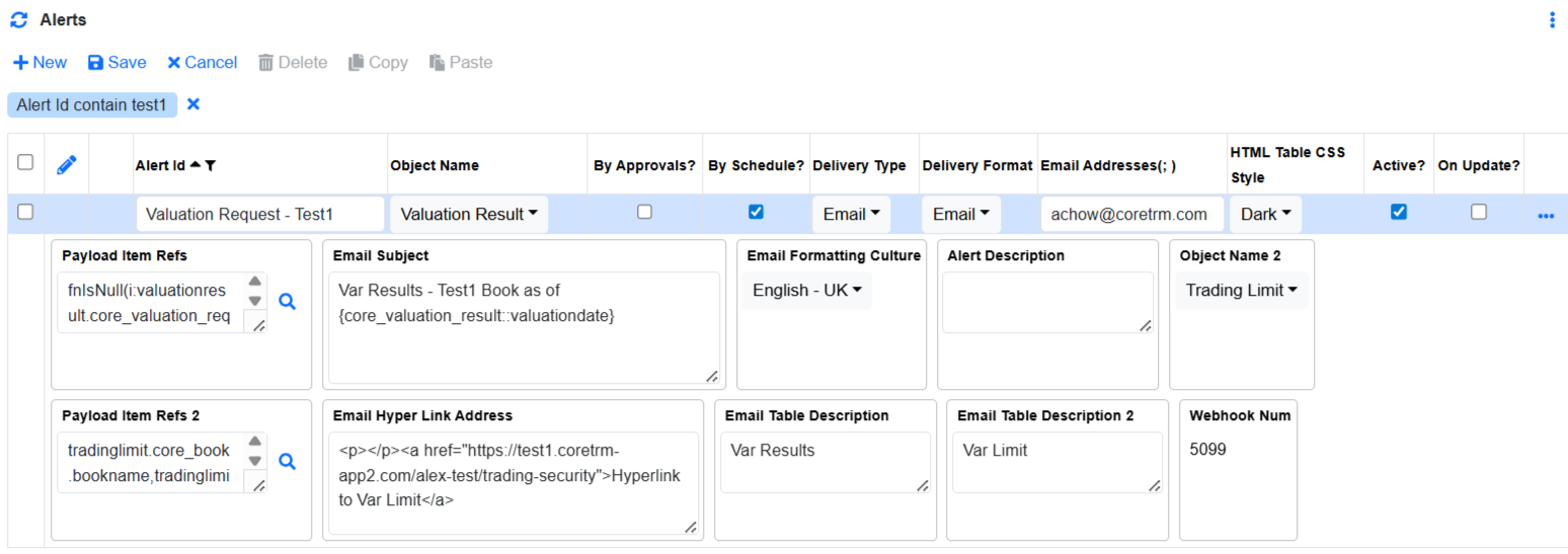 Implementation Alert Builder Alert Email 2 Dataobjects Setup