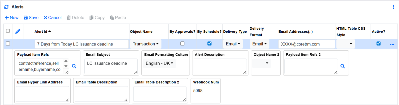 Implementation Alert Builder Alerts