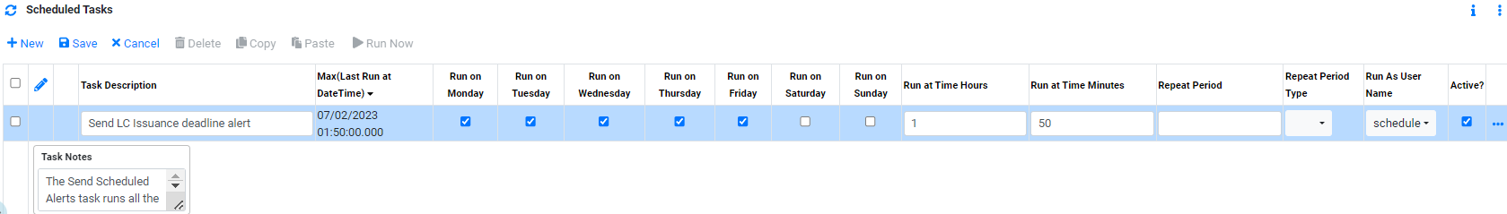 Implementation Alert Builder Alerts Schedule Task