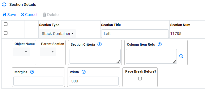 Implementation Document Builder Trade Recap Left Section Details