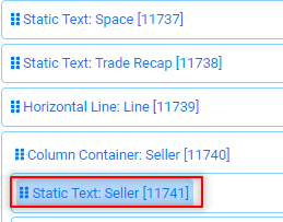 Implementation Document Builder Trade Recap Seller Text