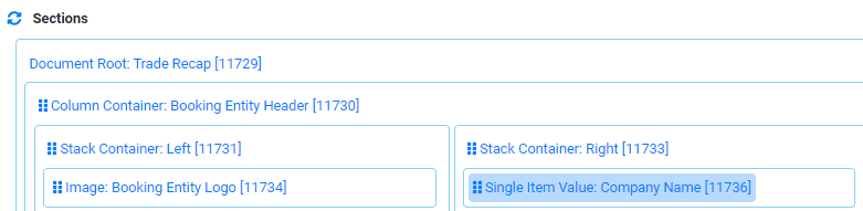 Implementation Document Builder Trade Recap Single Value Company Name