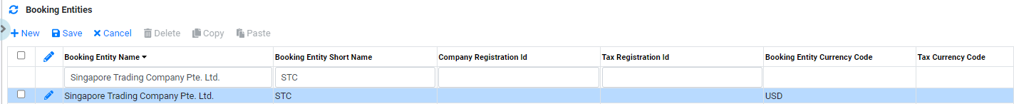 Reference Data Accounting Booking Entities