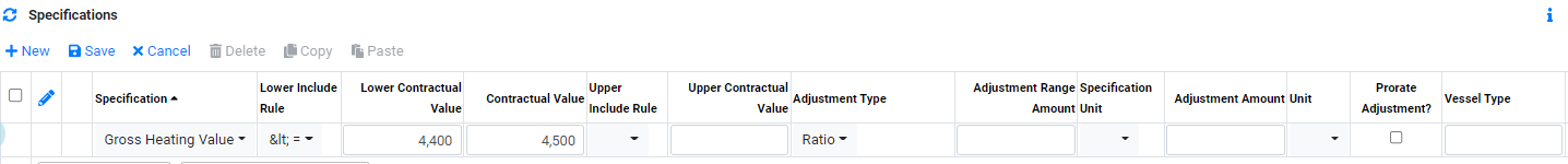 Trading Contract Specifications Ratio Example