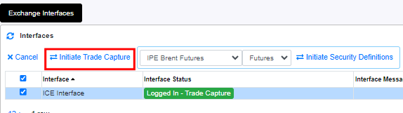 ICE Exchange Interface Interface Initial Trade Capture