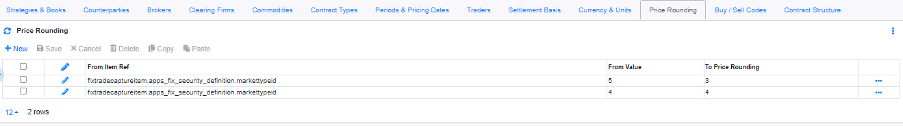 ICE Exchange Interface Interface Mappings Price Rounding