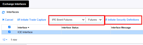 ICE Exchange Interface Security Definition